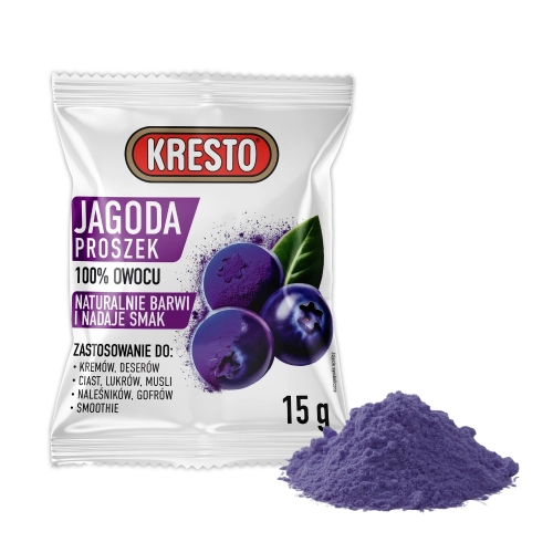 Jagoda liofilizowana proszek 100% owocu Kresto 15g