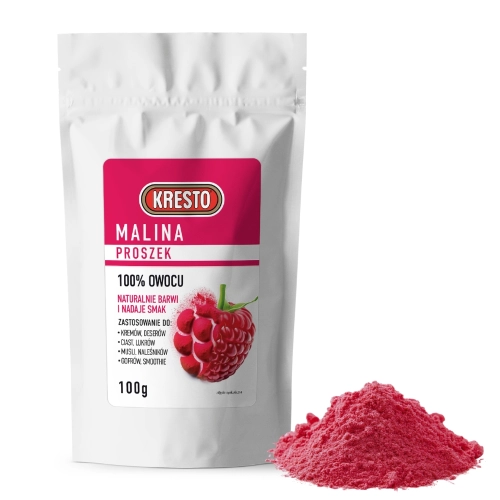 Malina liofilizowana proszek 100% owocu Kresto 100g