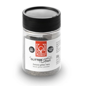 Posypka Czarny brokat jadalny Glitter Touch Modecor 30g 