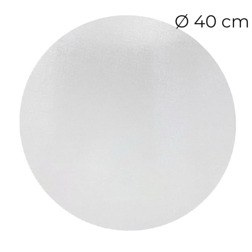 Podkład pod tort gruby twardy powlekana płyta MDF Biały 40cm