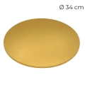 Podkład pod tort gruby twardy powlekana płyta MDF Złoty 34cm