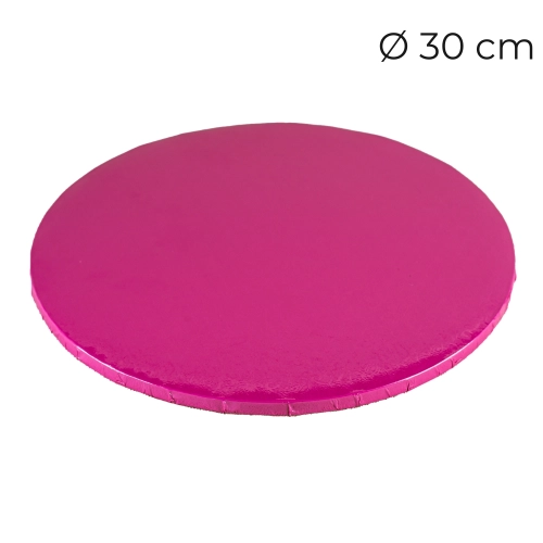 Podkład pod tort gruby 10mm sztywny Fuksjowy 30cm