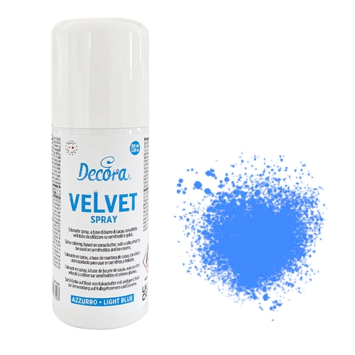 Zamsz spożywczy w sprayu Błekitny Decora Velvet 100ml