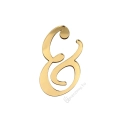 Topper na bok tortu Złota ozdobna litera "&" na tort weselny 9cm