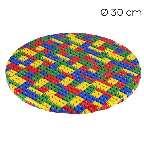 Podkład pod tort Klocki gruby 10mm sztywny 30cm