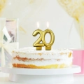 Świeczka urodzinowa złota liczba 20