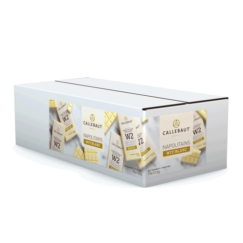 Neapolitanki mini białe czekolady 28% Callebaut 75szt