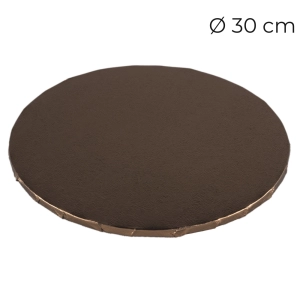 Podkład pod tort gruby 10mm sztywny powlekany Brązowy 30cm