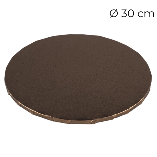 Podkład pod tort gruby 10mm sztywny powlekany Brązowy 30cm
