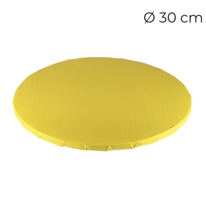 Podkład pod tort gruby 10mm sztywny powlekany Żółty 30cm