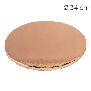 Podkład pod tort Różowe Złoto gruby sztywny powlekany 34cm