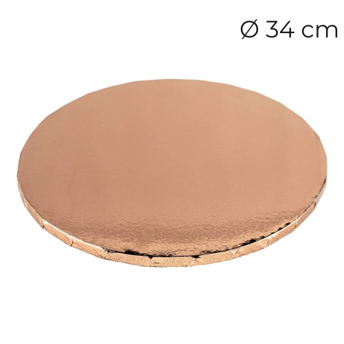 Podkład pod tort Różowe Złoto gruby sztywny powlekany 34cm