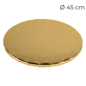 Podkład pod tort gruby 10mm sztywny powlekany Złoty 45cm
