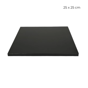 Podkład pod tort kwadratowy powlekany sztywny Czarny 25x25cm