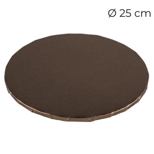 Podkład pod tort gruby 10mm sztywny powlekany Brązowy 25cm