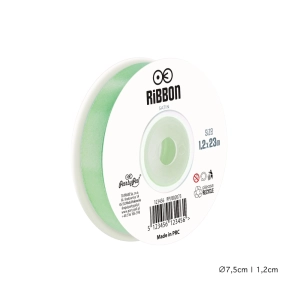 Wstążka satynowa 12mm Zielona Miętowa tasiemka 23m