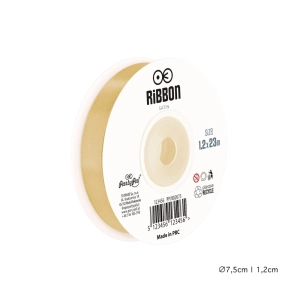 Wstążka satynowa 12mm Złota tasiemka 23m