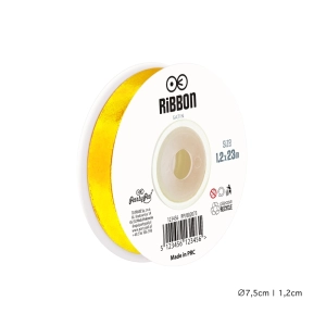 Wstążka satynowa 12mm Miodowa Złota tasiemka 23m