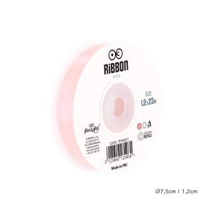 Wstążka satynowa 12mm Różowa Pudrowa tasiemka 23m