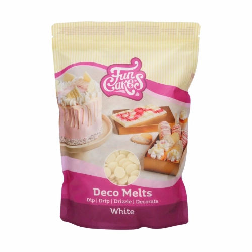 Biała polewa zastygająca Drip pastylki Deco Melts FunCakes 1kg