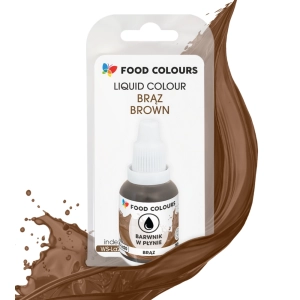 Barwnik w płynie do aerografu kroplomierz Brązowy 20ml