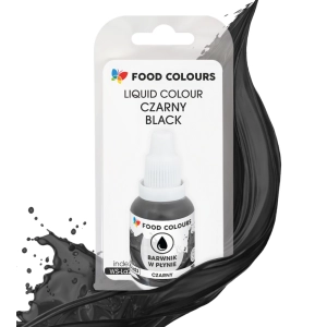 Barwnik w płynie do aerografu kroplomierz Czarny 20ml