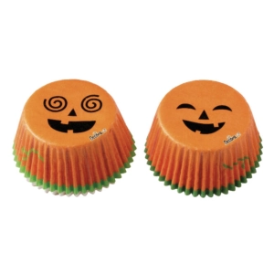 Papilotki do muffinek Dyniowe Uśmiechy Halloween 50x32mm 36szt