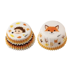 Papilotki do muffinek Jesienny Lis i Jeż 50x32mm Decora 36szt
