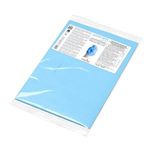 Błękitny papier waflowy Saracino A4 cienki 0,3mm 10szt