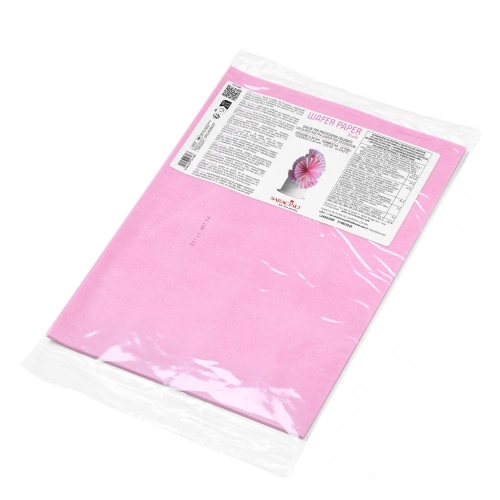 Różowy papier waflowy Saracino A4 cienki 0,3mm 10szt