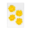 Kwiaty cukrowe na tort Lewkonia Żółta 45mm 4szt