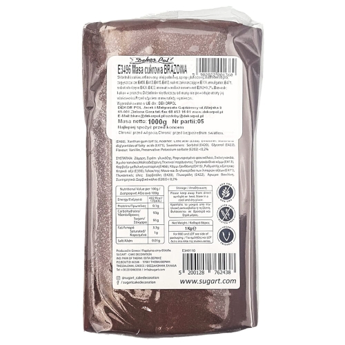 Masa cukrowa uniwersalna Decor Paste brązowa 1kg