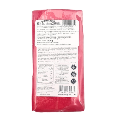 Masa cukrowa uniwersalna Decor Paste czerwona 1kg