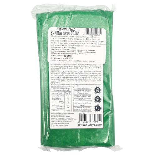 Masa cukrowa uniwersalna Decor Paste zielona 1kg