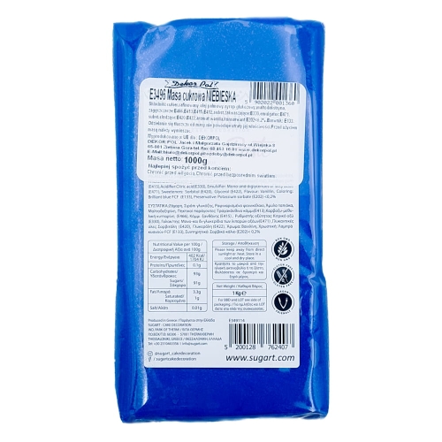 Masa cukrowa uniwersalna Decor Paste niebieska 1kg