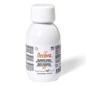 Wybielacz barwnik spożywczy w żelu Decora biały 100g