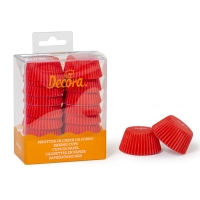 Mini Papilotki do muffinek babeczek Decora Czerwone 200szt