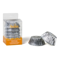 Papilotki do muffinek 50x32mm Decora Srebrne 60szt