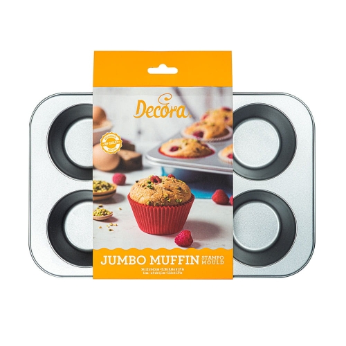 Forma do muffinek Jumbo 6 gniazd Decora 34x22x4,5cm