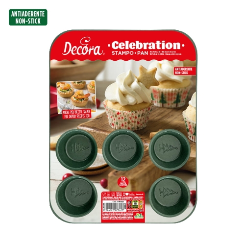Forma do muffinek Świąteczna 12 gniazd Decora 39,5x27x2,4cm
