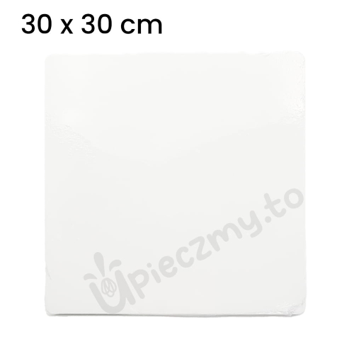 Podkład pod tort prostokątny styrodur 10mm Biały 30x30cm
