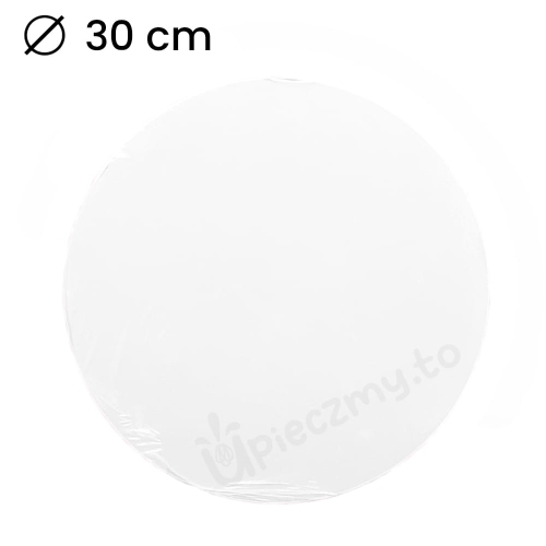 Podkład pod tort gruby 10mm styrodurowy Biały fi 30cm