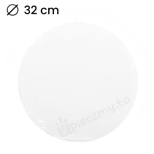 Podkład pod tort gruby 10mm styrodurowy Biały fi 32cm