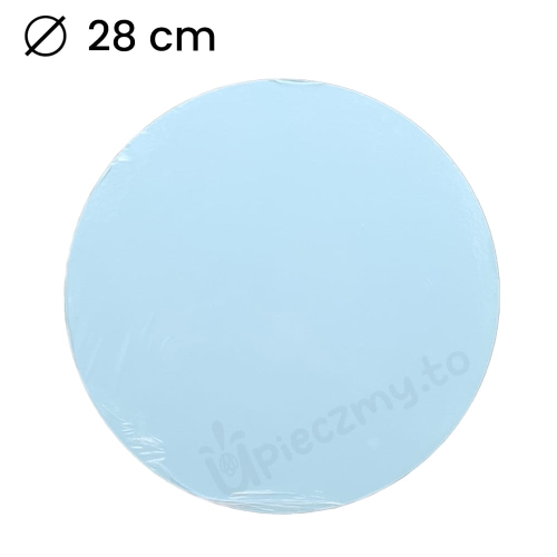 Podkład pod tort gruby 10mm styrodurowy Niebieski fi 28cm