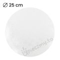 Podkład pod tort gruby 10mm sztywny powlekany Biały 25cm