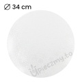 Podkład pod tort gruby 10mm sztywny powlekany Biały 34cm