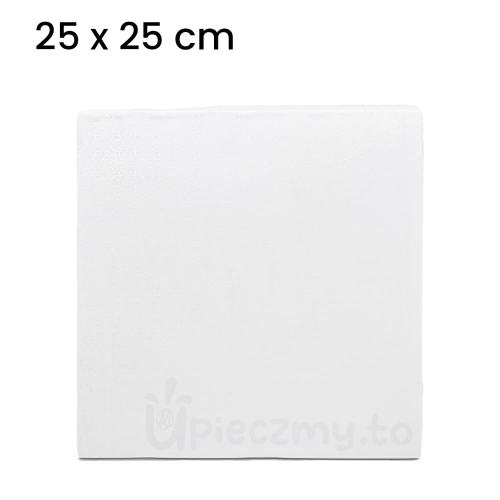 Podkład pod tort prostokątny powlekany sztywny Biały 25x25cm