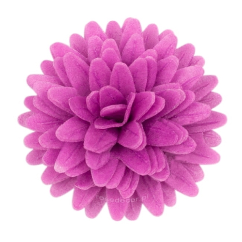 Kwiaty waflowe na tort Stokrotka pomponikowa Lila-Róż mix 12szt