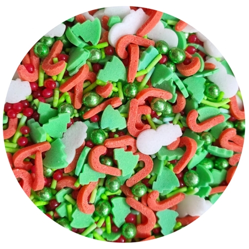 Posypka cukrowa Świąteczna kolorowa mix 60g