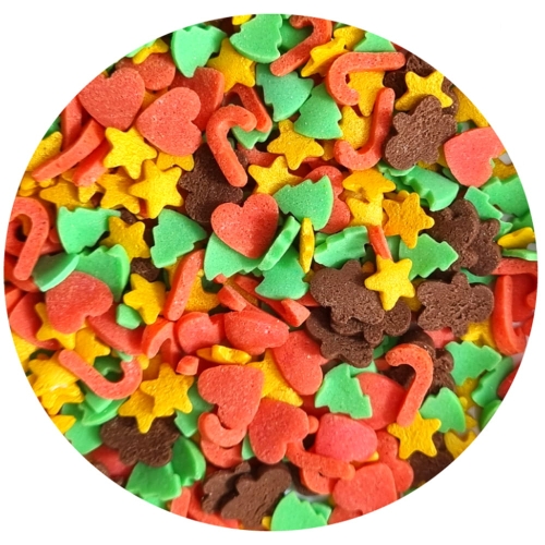 Posypka cukrowa Świąteczna kolorowa mix 40g